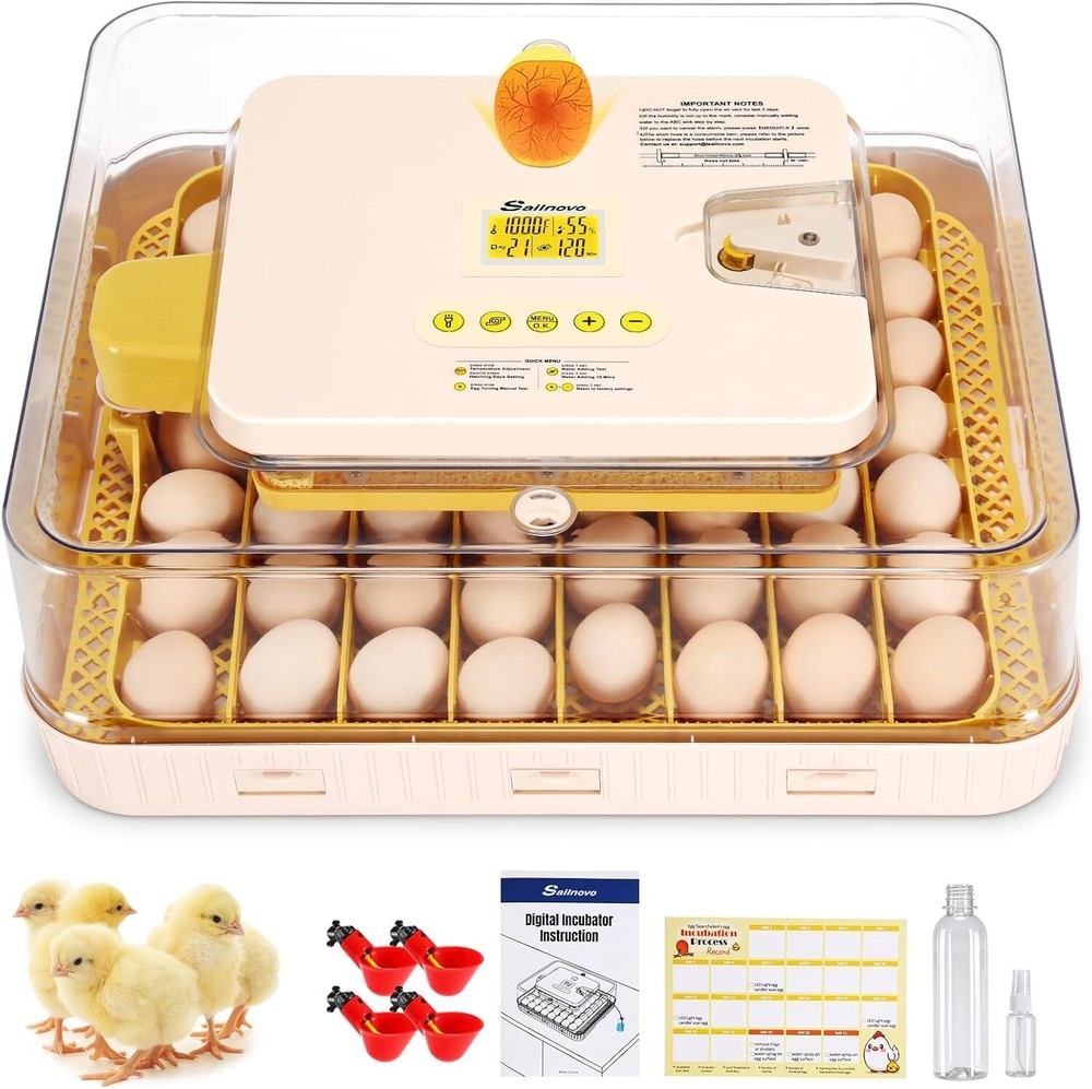 56 Egg Incubator for Hatching Eggs w/Automatic Egg Turner Temperature Display