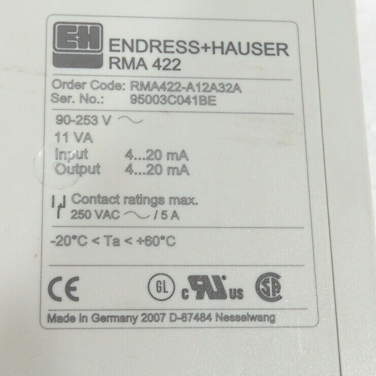 RMA422-A12A32A, ENDRESS HAUSER