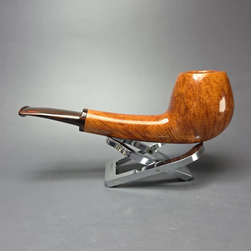 Dave Neeb Smooth Long Shank Apple Handmade Briar Pipe, New