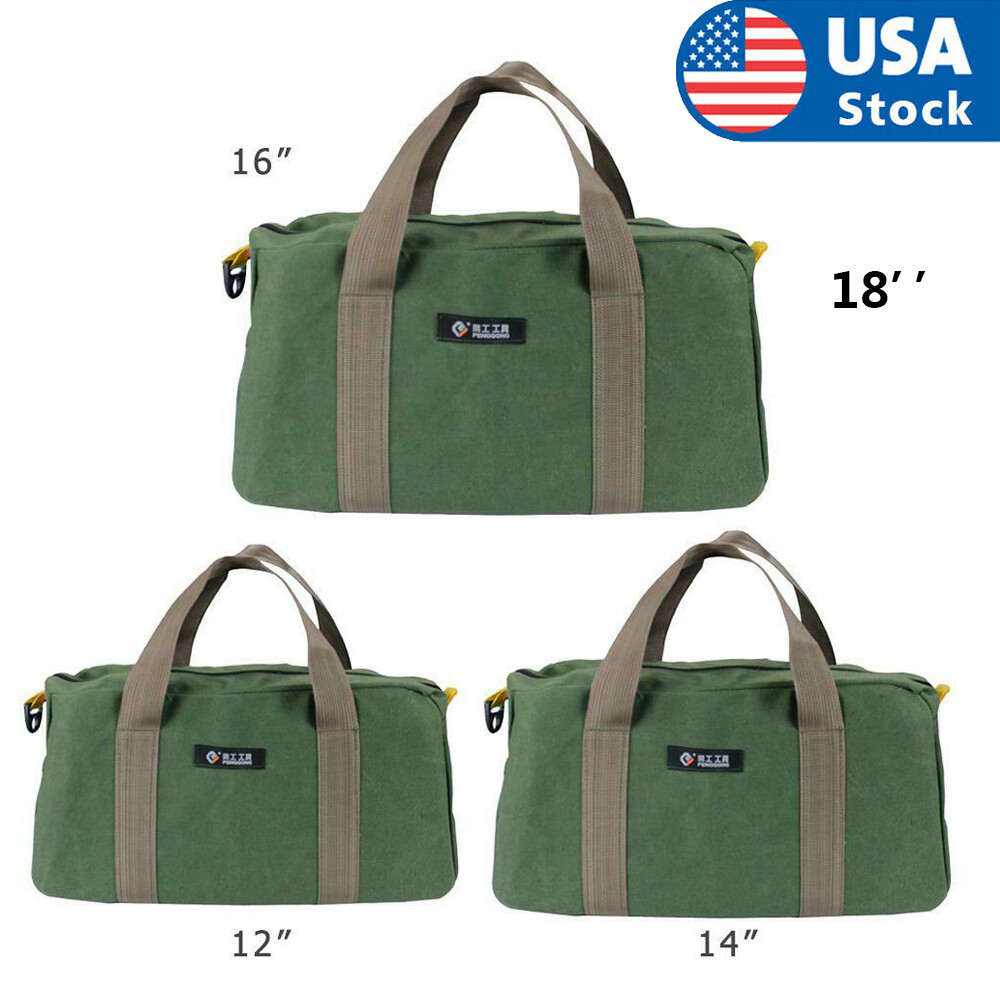 Multi-function Tool Bag Canvas Waterproof Storage Portable Toolkit Zipper Bag