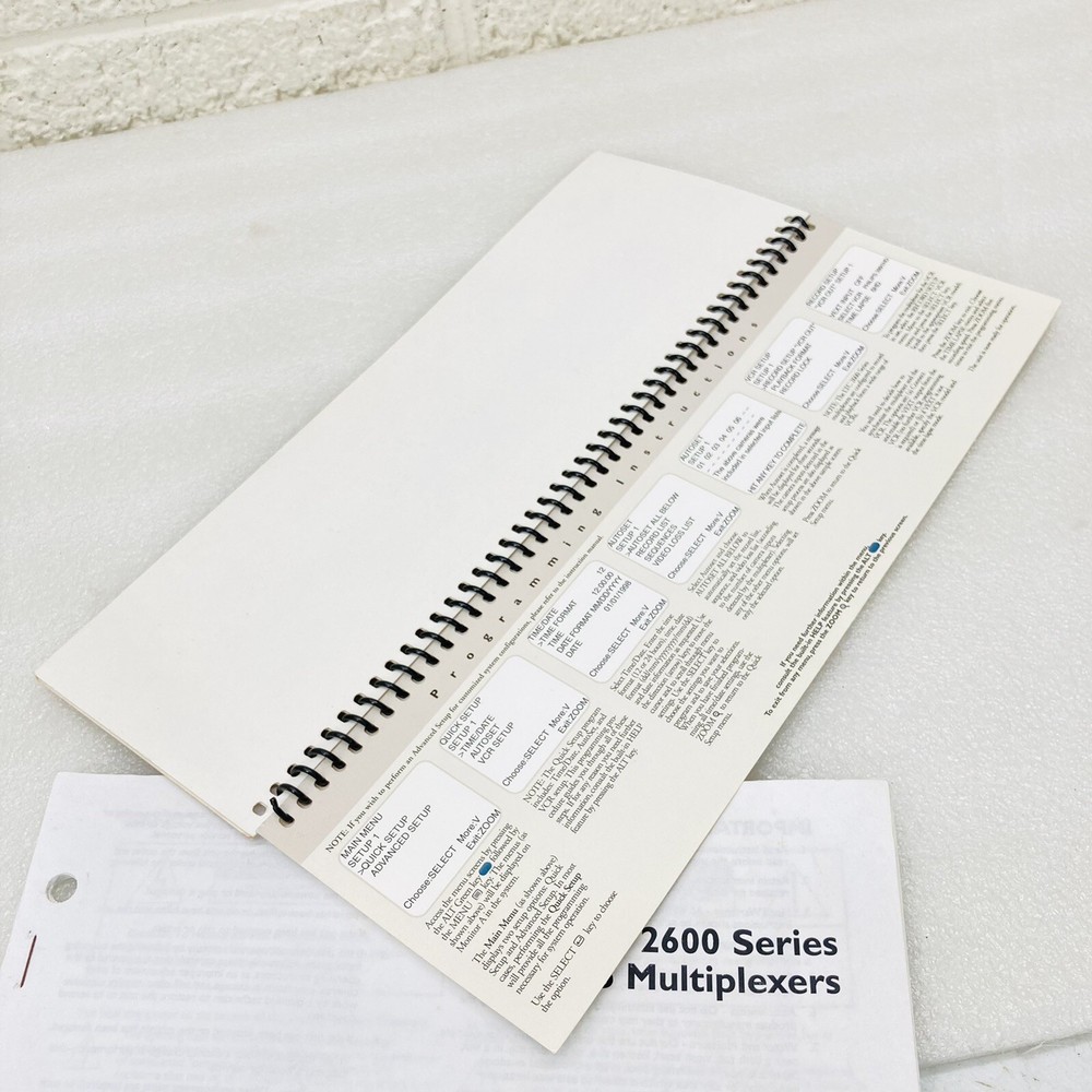 Philips LTC2600 Video Multiplexer Instruction Manual & Quick Reference Guide