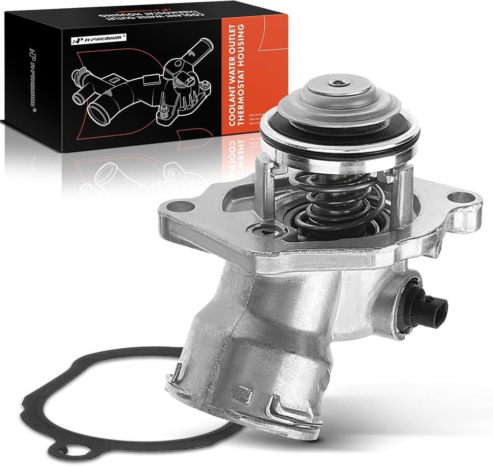 Engine Coolant Thermostat Housing Assembly with Gasket Compatible with