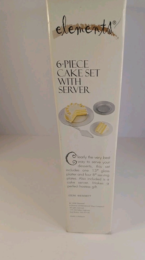 Vintage-1998-New In Box- Elements 6 Piece Cake Server Set