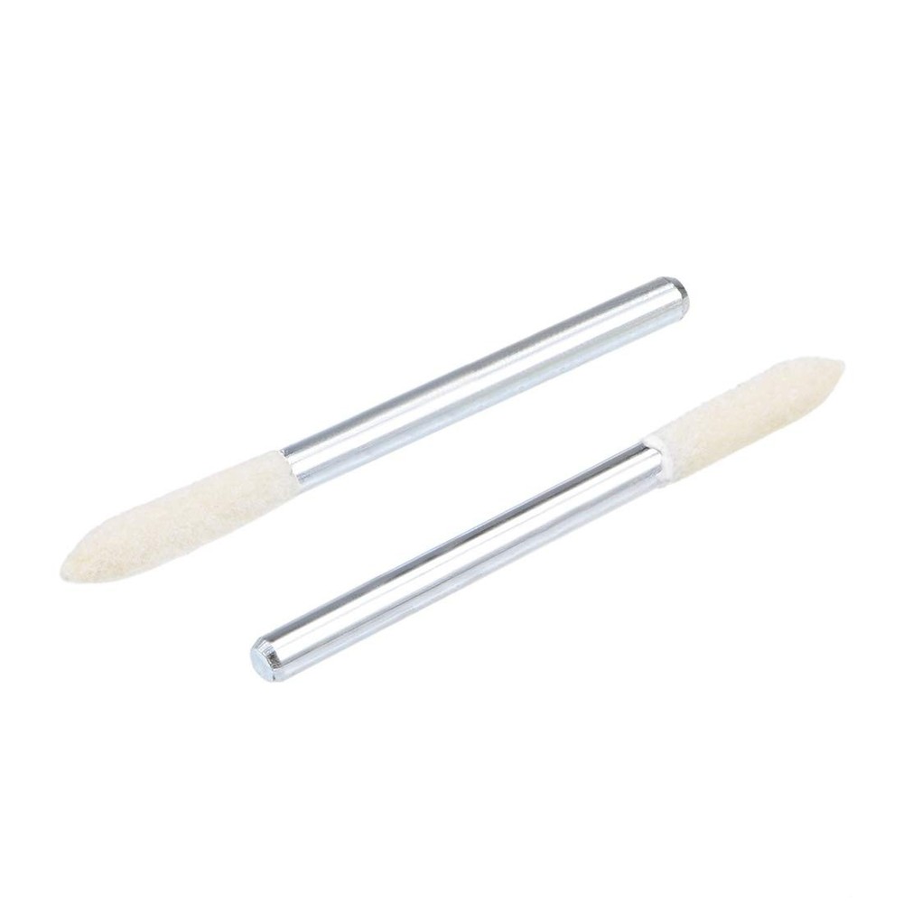 uxcell 3mm Wool Felt Mounted Points Tapered Polishing Bits Burrs Buffing Whee...