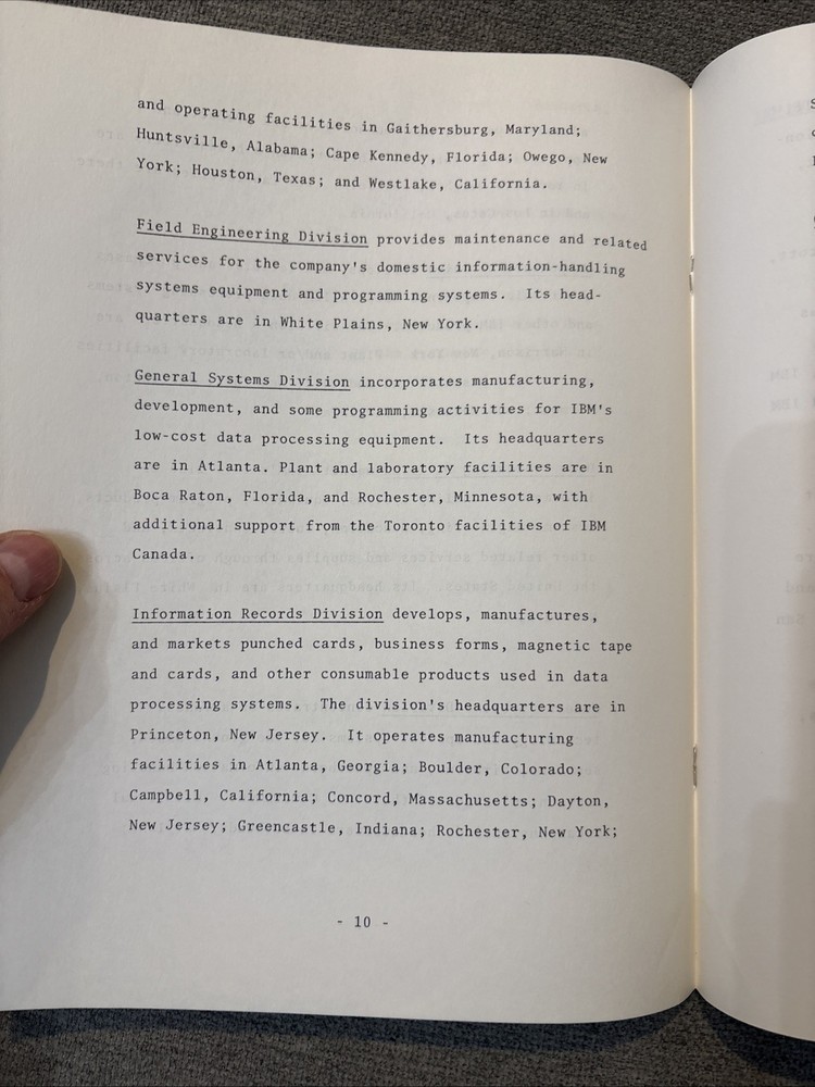 A Profile of IBM 1973