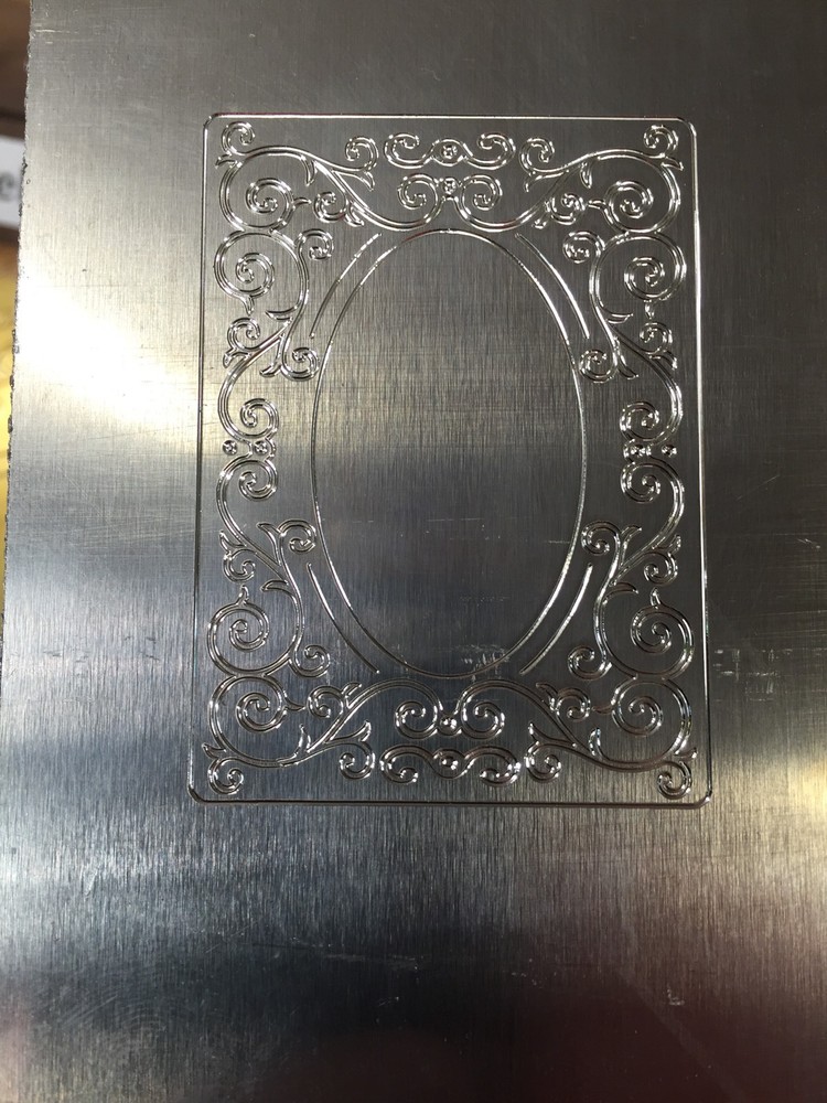 MASTER HEIRLOOM SCROLL WORK SOLID BRASS ENGRAVING PLATE FOR NEW HERMES FONT TRAY