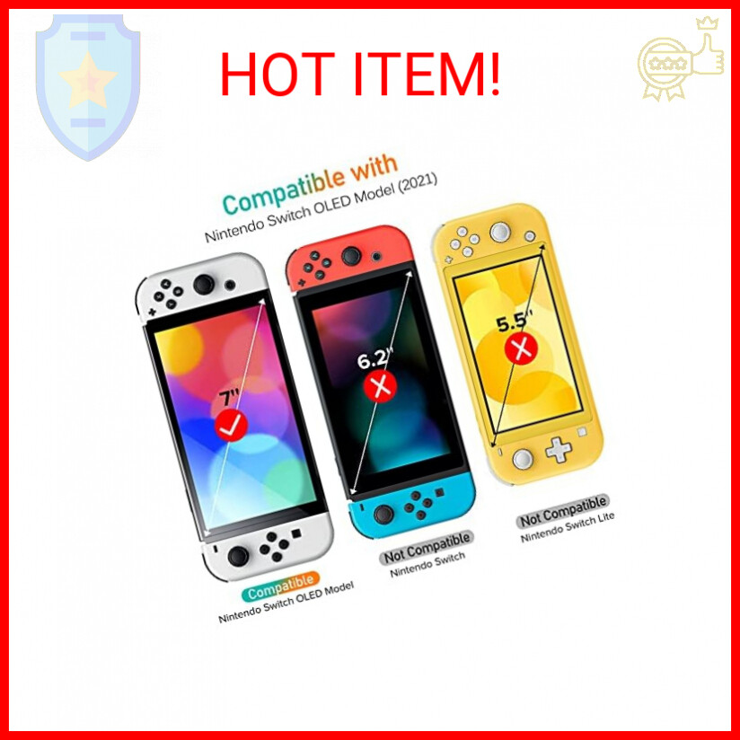 [4 Pack] iVoler Tempered Glass Screen Protector Designed for Nintendo Switch OLE