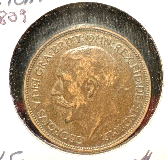Great Britain 1923 half penny KM 809 VF