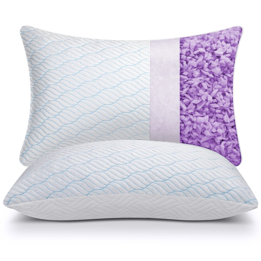 Cooling Shredded Memory Foam Pillows for Sleeping Cool Cold Pillow Standard S...