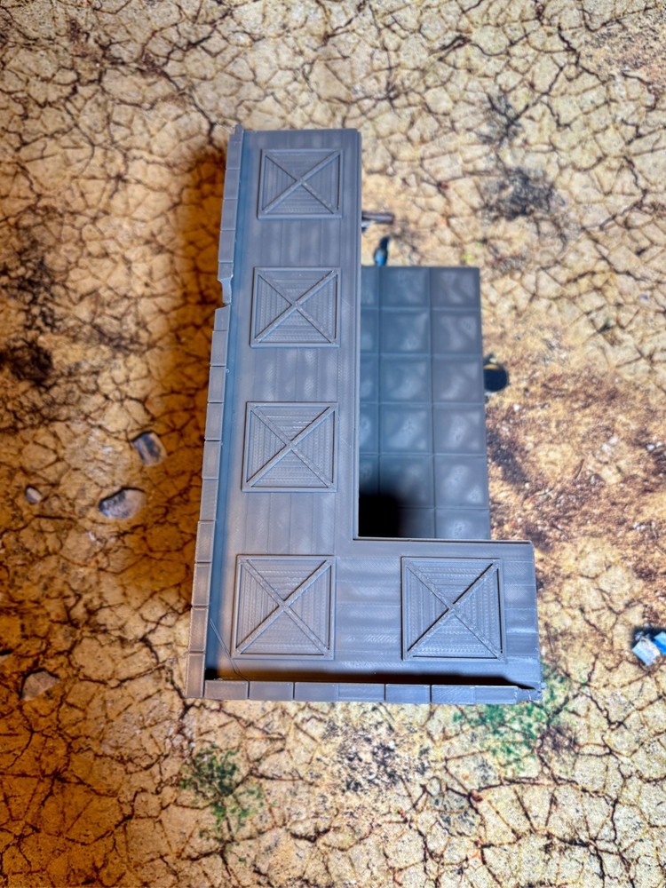 Plastic UKTC 40k Terrain Small L Ruin (1 Piece) - Easy stack system - Left hand