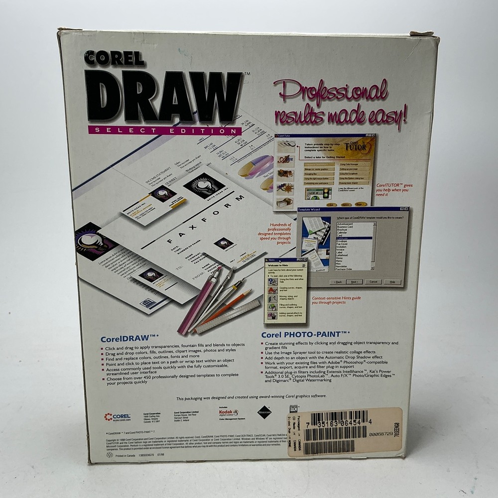 Corel Draw Select Edition for Windows 95 and NT 4.0