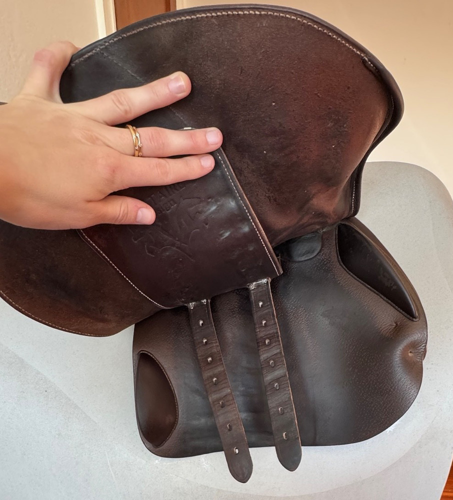 17.5" Voltaire Palm Beach PRO Saddle - 2AA Flaps - Grain / Buffalo