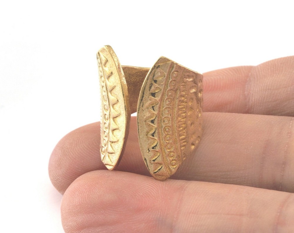 Adjustable Ring Raw Brass (18mm 8US inner size - Adjustable ) OZ3915 26mm