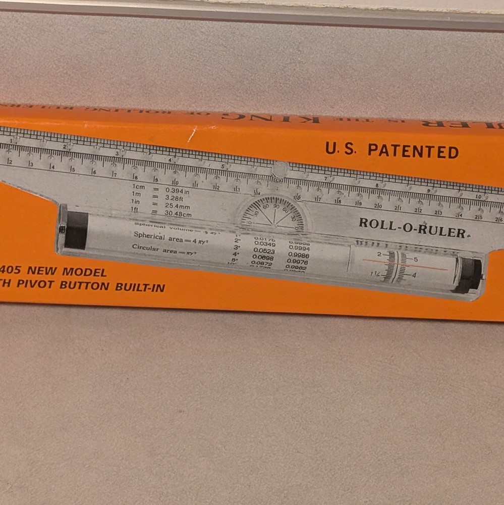 Roll-O-Ruler Rolling Drafting Ruler 12in Wei's CP-405 New In Box