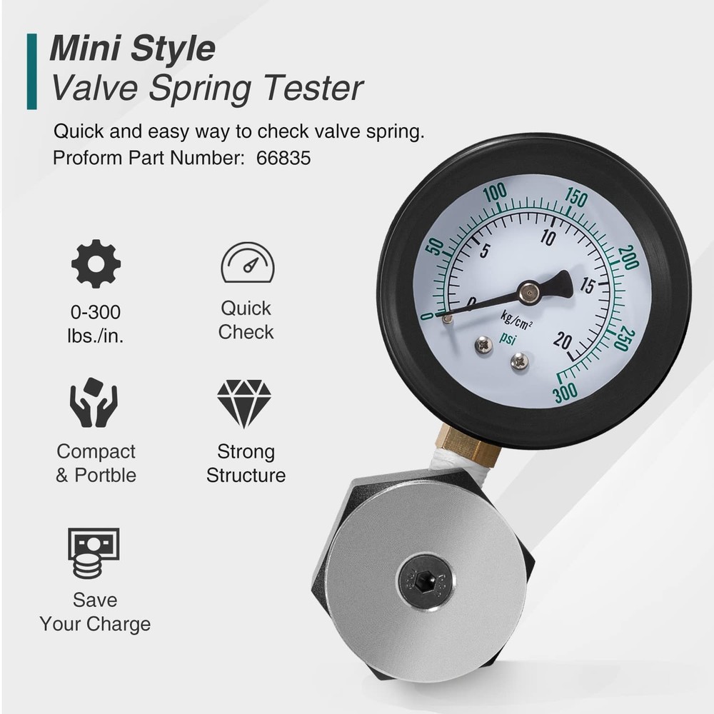 66835 Valve Spring Pressure Tester 0-300 psi, Mini Valve Spring Testing Machine