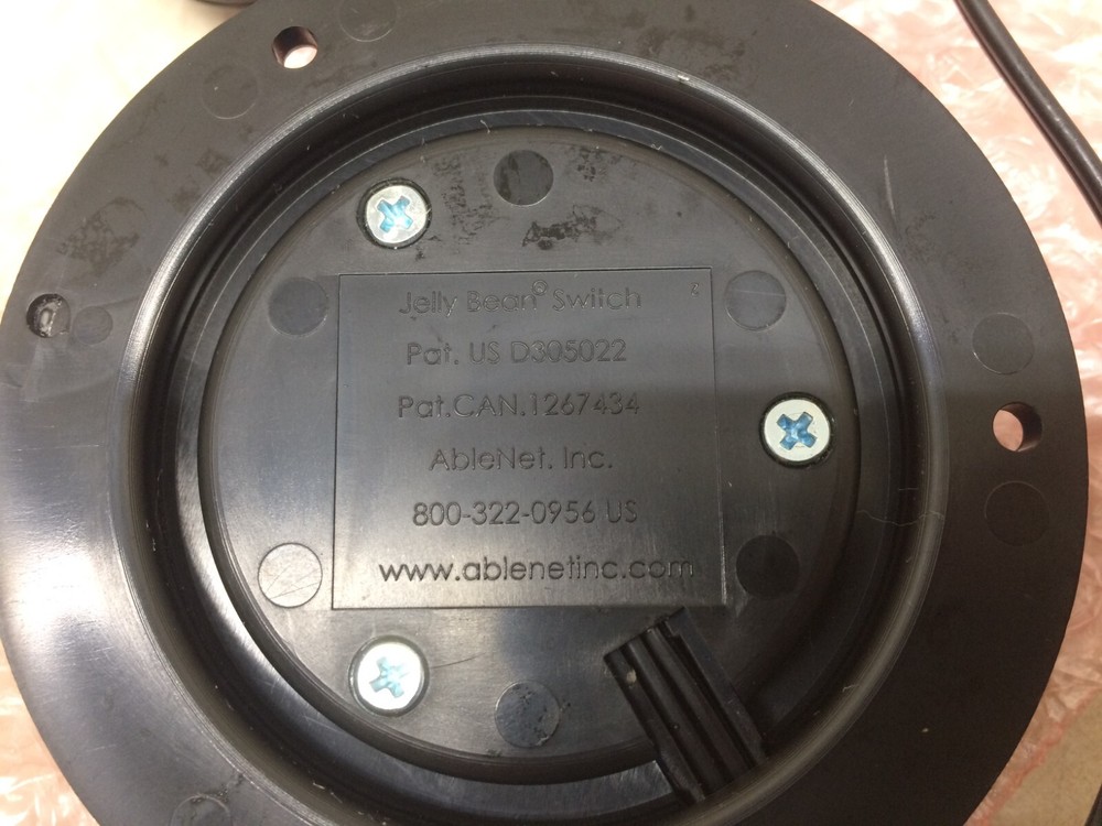 Ablenet Blue "Back" Jelly Bean Switch Button Assistive UAID Inputs