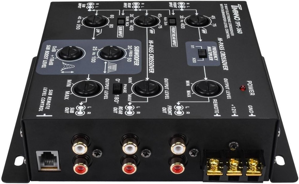 3-Way Electronic Crossover with Remote Control for Ultimate Audio Optimization