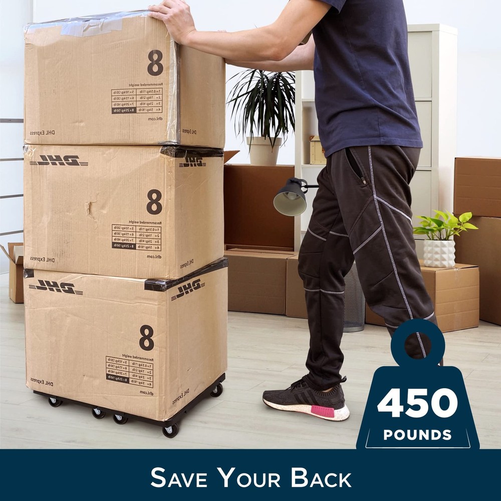 Furniture Dolly for Moving 2 Pack Multi-Functional Heavy Duty Interlocking