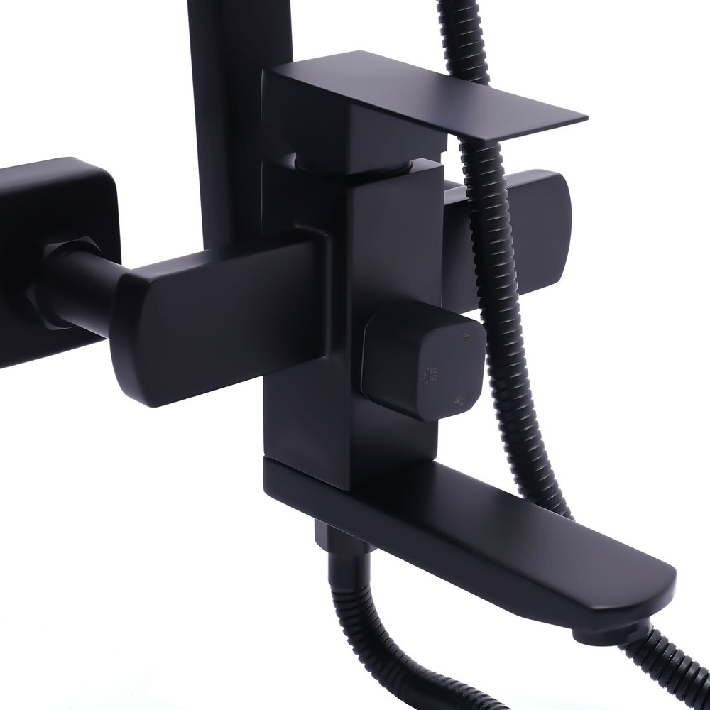 Stainless Steel Shower Panel Tower with Rainfall Jets & Massage System