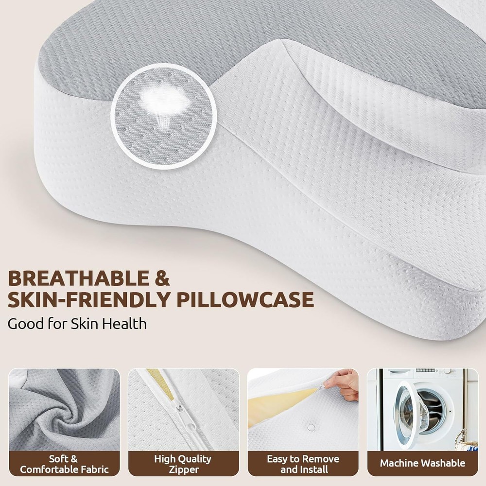 Pain Relieving Cervical Pillow, Memory Foam Pillow, Comfortable Sleeping