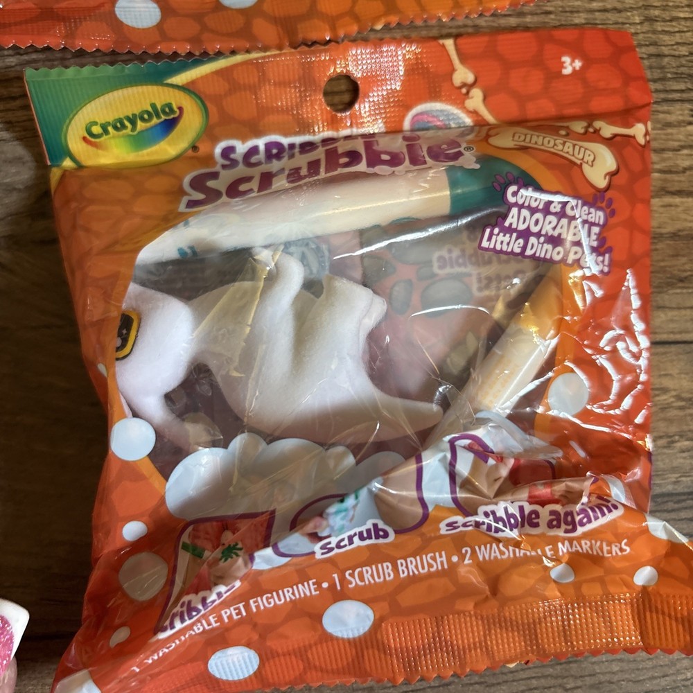 4 Pack Scribble Scrubbie Dinosaurs