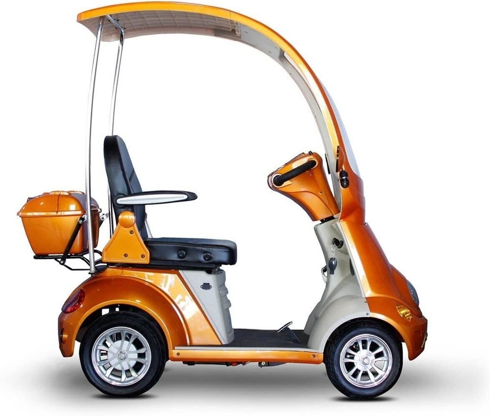 Mobility Scooter with Canopy Color: Orange