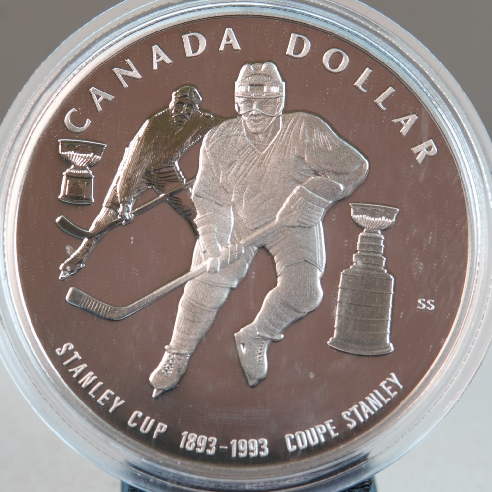 1993 Canada Proof Silver Dollar, Stanley Cup's 100th year