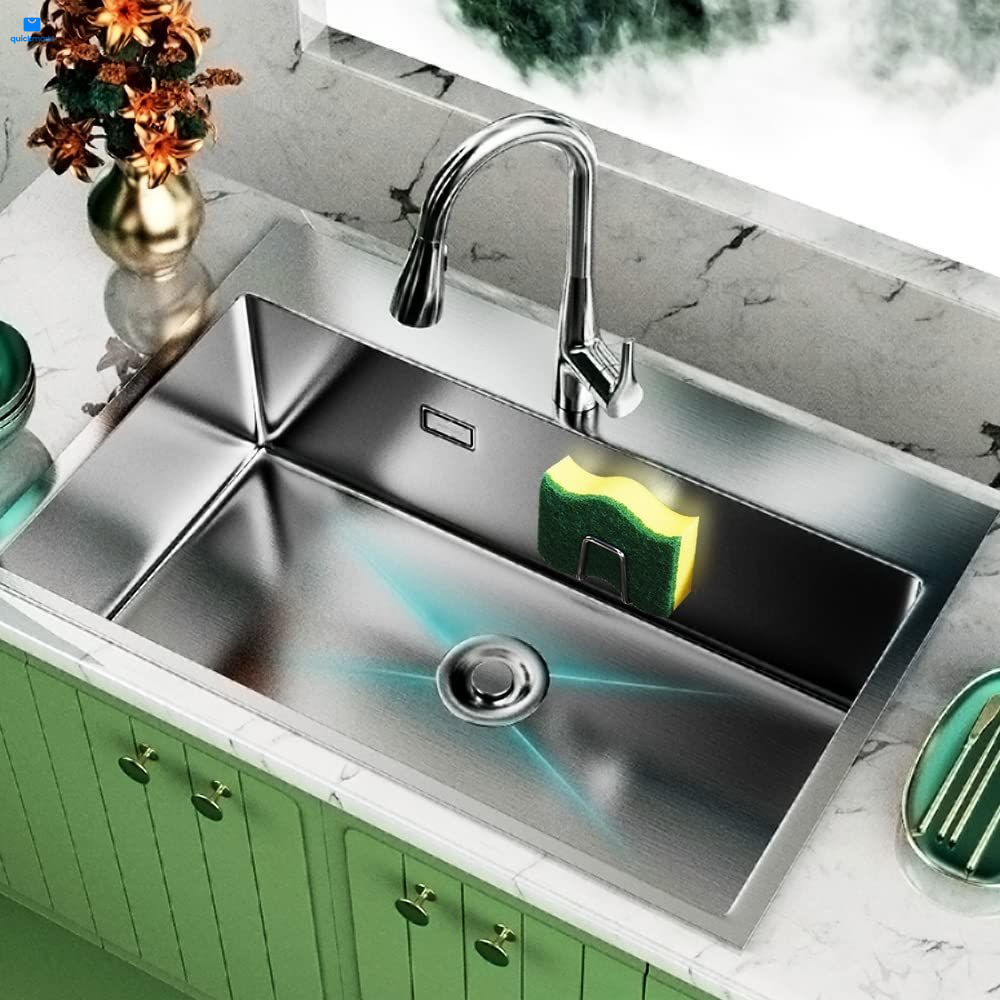 Sponge Holders for Kitchen Sink Adhesive Holder Caddy A-silver