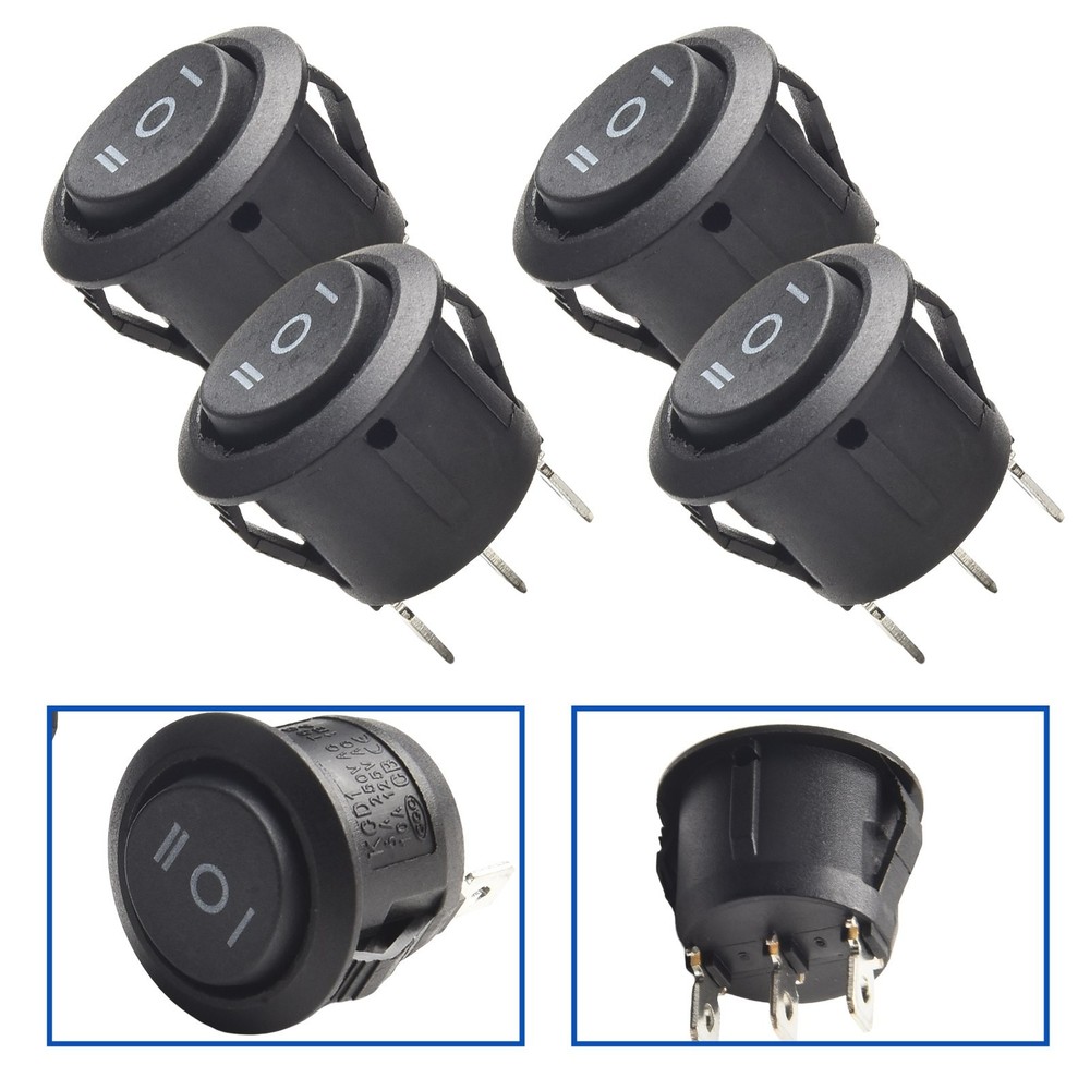 3 Pin Rocker Switch Easy Panel Mount Momentary Rocker Switch Convenient Package
