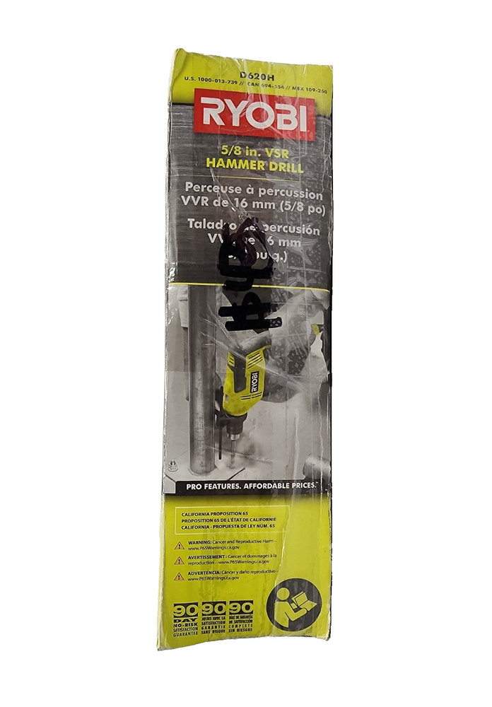 RYOBI D620H 5/8" 6.2 Amp Variable Speed Dial Heavy Duty Hammer Drill