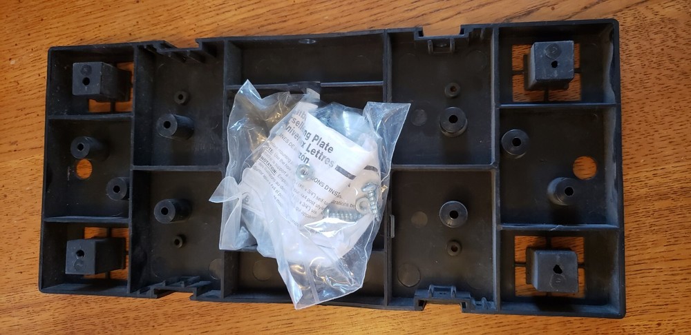 Mailboxes Universal Mailbox Mounting Plate Board Bracket Black Plastic Solar Grp