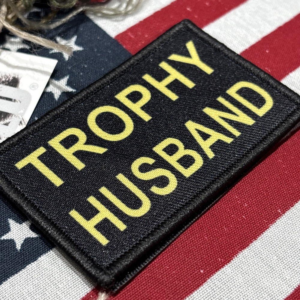 Trophy Husband Tactical Hook Loop Patch High Quality 2x3
