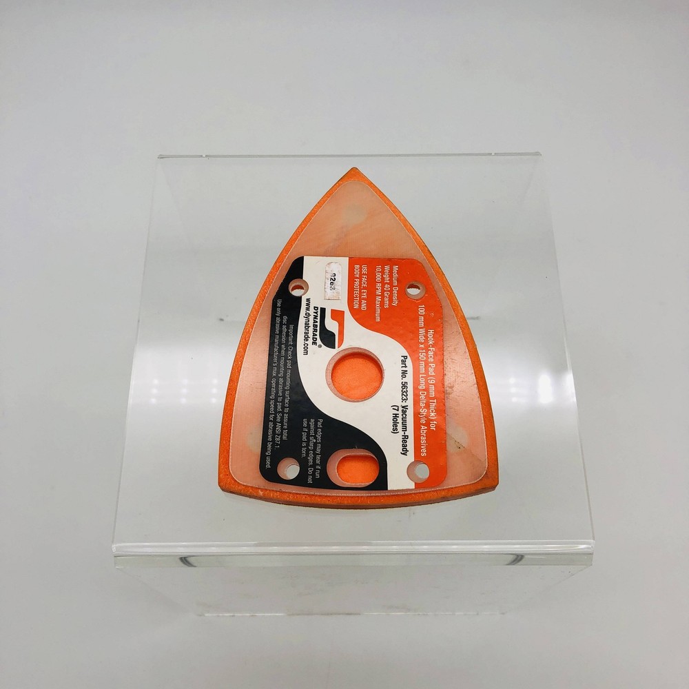 Dynabrade 56323 Backing Pad Triangular Hook Face 9mm Thick 100mm W x 150mm L