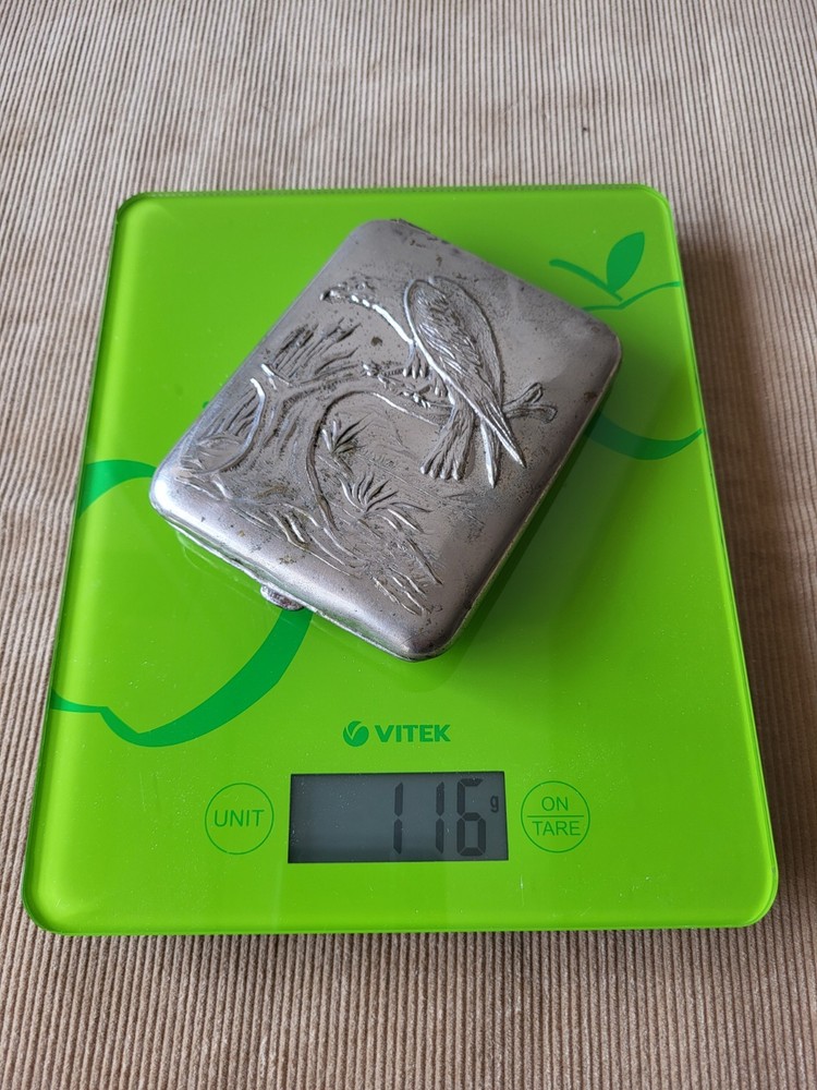 Vintage Soviet Rare USSR Hunter Cigarette Case.
