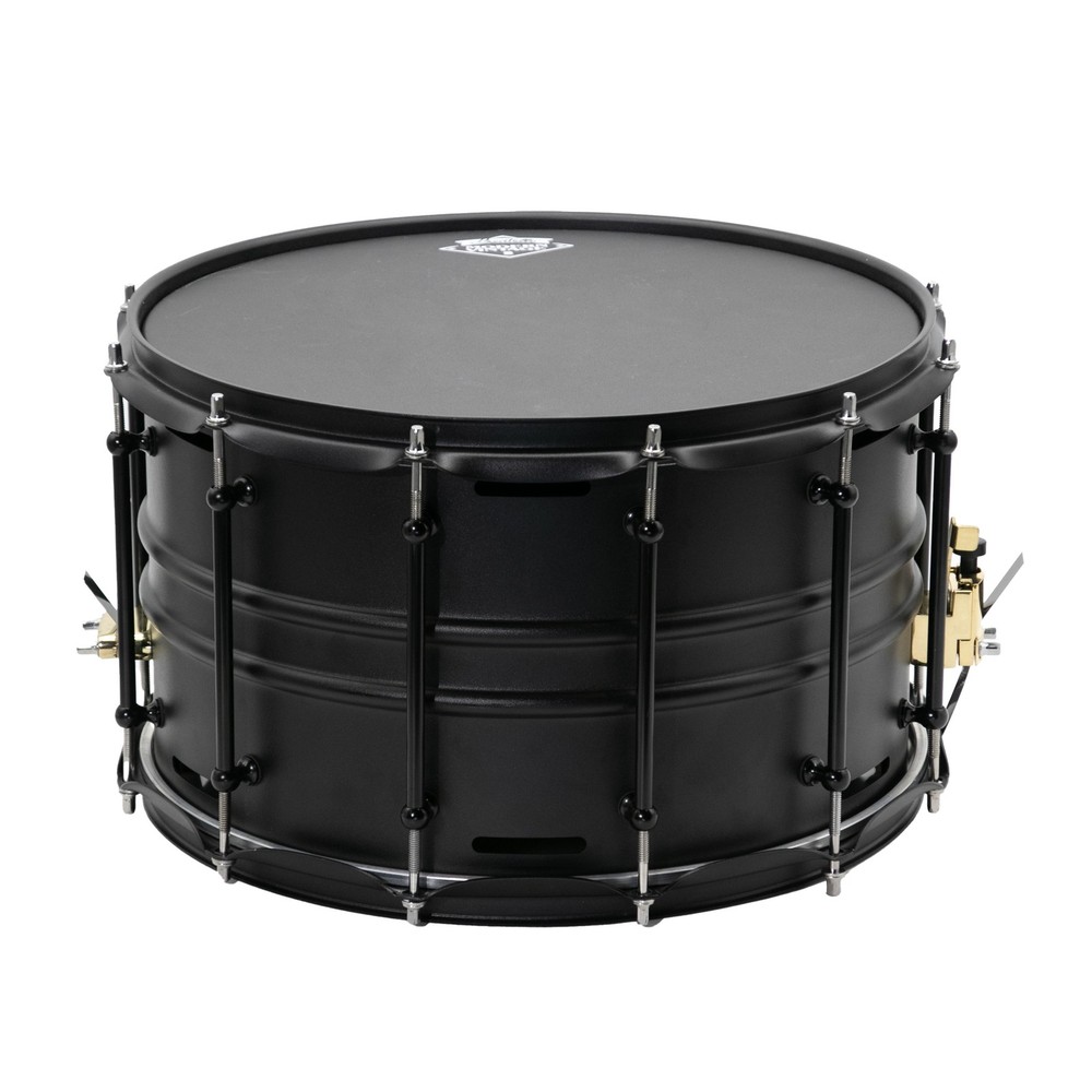 14x8 Deep Shell Snare Drum Carbon Steel 12 Vent System Low Frequency Punch