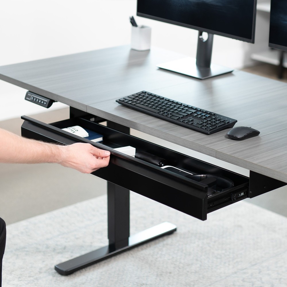 VIVO Black Space Saving 33" Pull Out Under Desk Storage Drawer without Shell