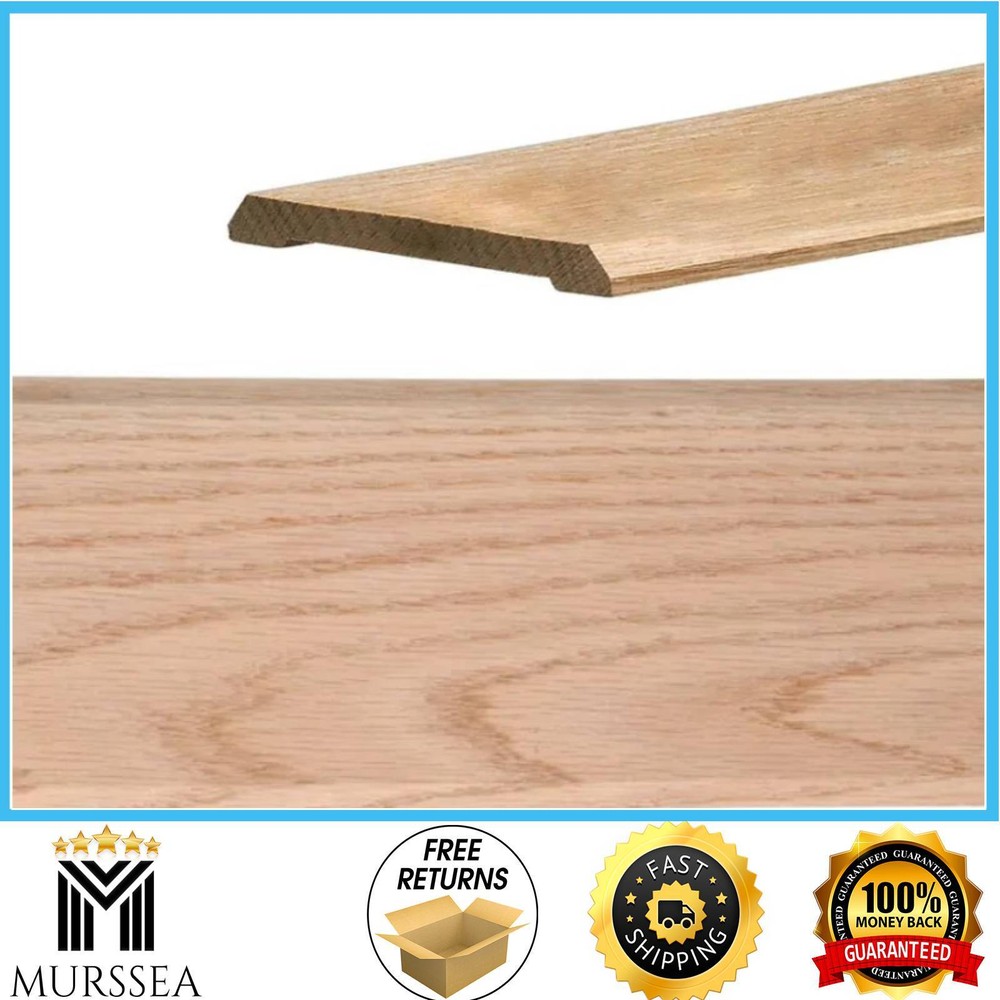3 ft. Interior Door Threshold, Solid Oak 5" W x 1/2" D, Flat Top, Low Profile