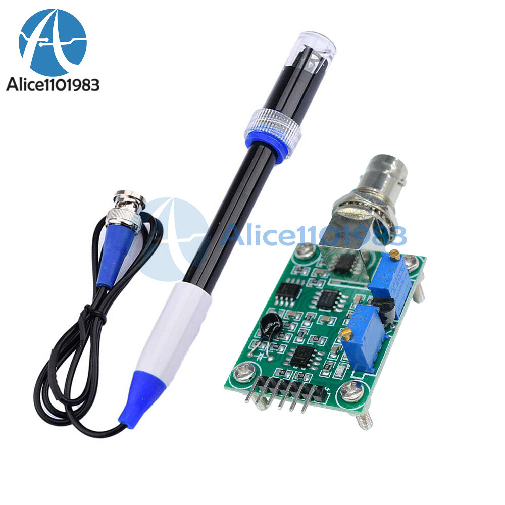 Liquid PH 0-14 Value Detect Sensor Module + PH Electrode Probe BNC for Arduino