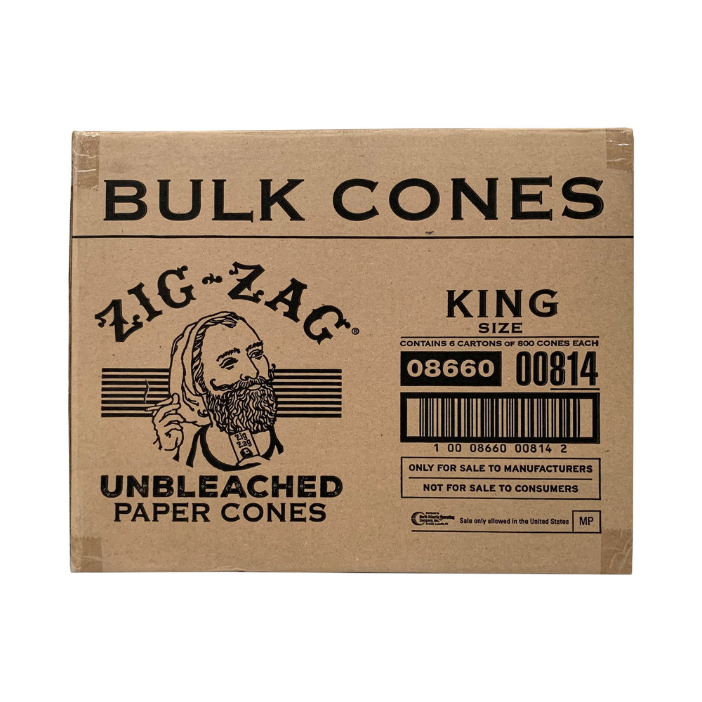 Zig-Zag Unbleachd King Size Cone - 4800 / CS