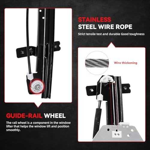 Front Left Driver Side Power Window Regulator with Motor Assembly - Compatible