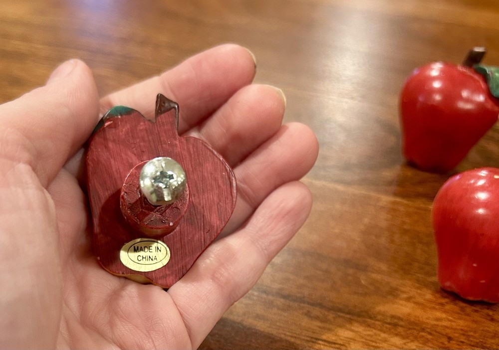 Apple Drawer/Cabinet Pull Knobs Hand Painted W/ Hardware 17 pcs. Available