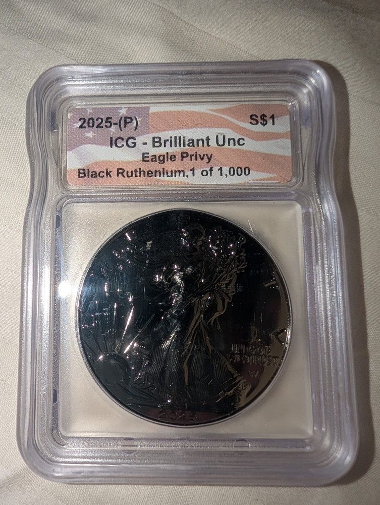 Black Ruthenium Silver Eagle (Eagle Privy)
