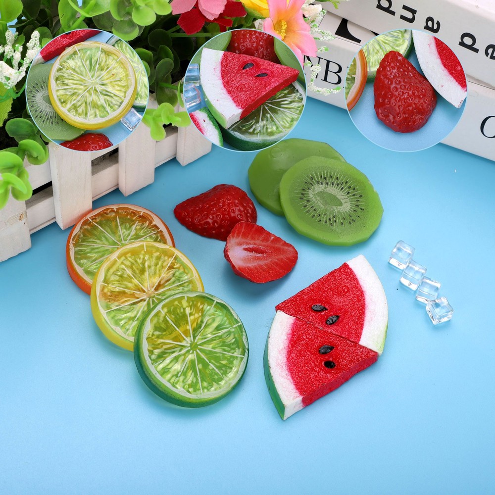 10pcs Fake Ice Cubes For Decoration Drinks Display 10mm Plastic Ice