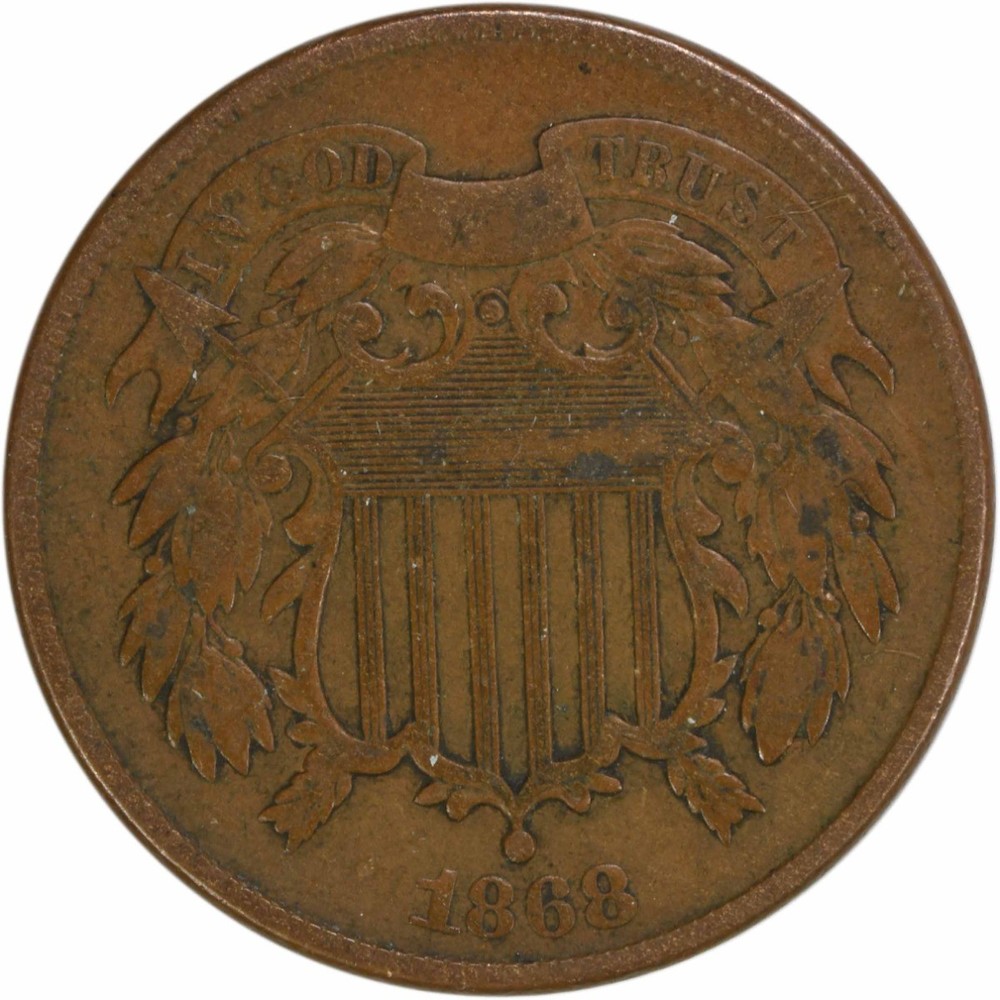 1868 Two Cent Piece VF Uncertified #805