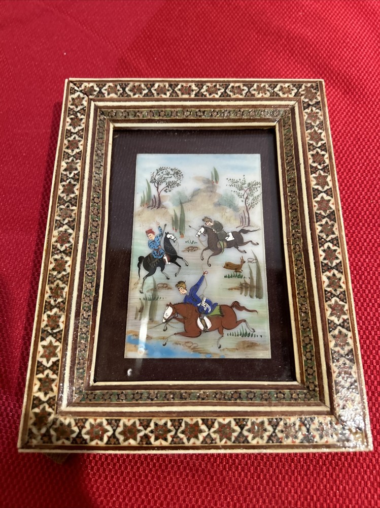 Persian Hunting Scene. 7x5 Inches
