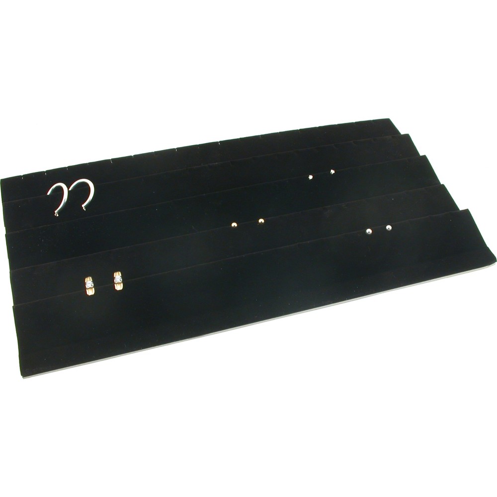 45 Pair Black Earring Display & Acrylic Lid Tray