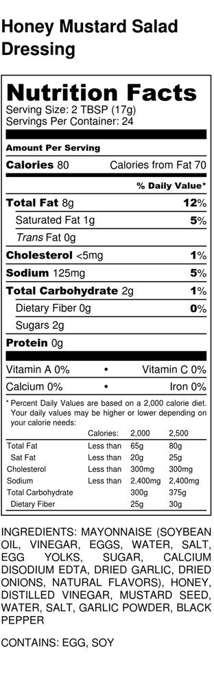 Honey Mustard Salad Dressing