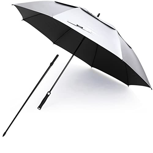 Vented UV Golf/Beach Umbrella 68" Arc, Auto Open Extra Large Windproof Sun Shade