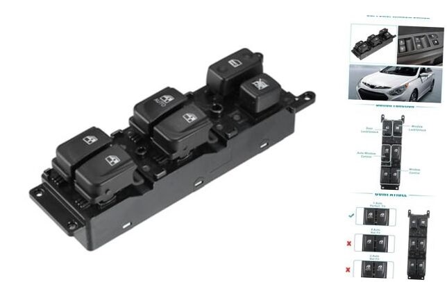 Front Left Window Switch for Hyundai Sonata 2005-2007