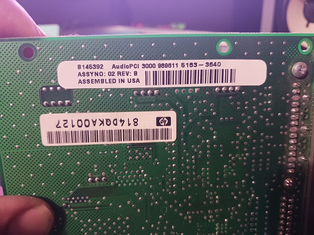 Audio PCI 3000 Sound Card Pulled From Windows 2000 Computer Tested & Working!